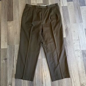 Lauren Ralph Lauren 120s & Cashmere Dress Pants Brown Trouser Formal Mens sz 38
